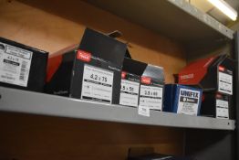 *Contents of Shelf to Include Assorted Timber Screws, Plasterboard Studs, and Framing Screws