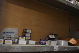 *Contents of Shelf to Include Assorted Brass Wood Head Screws, and Brass Effect Snap Off Screws