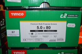 *Box of 1000 Timco Multipurpose Screws 5 x 80