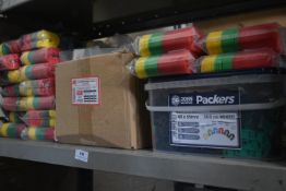 *Contents of Shelf to Include Assorted Packers, Bags, and Wedges