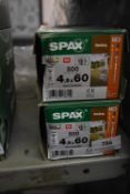 *2x Spax T20 4.5x60 Decking Screws 500pk