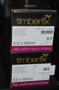 *2x Timber Fix 5x50mm CSK Screws 200pk