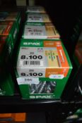 *4x 20pk of Spax 8x100 T40 Torque Screws