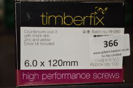 *1x Timber Fix 6x120mm CSK Screws 100pk