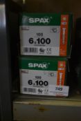 *2x Spax T30 6x100 Screws 100pk