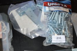 *Timco Light T-Hinges 100mm and Roofing Bolts M6x50mm