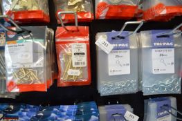 *Assorted 25mm and 35mm Screw Eyes, and Square Cup Hooks