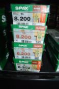 *4x Spax Hi Force T40 8x200 Screws 16pk