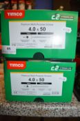 *2x Box of 1000 Timco Multipurpose Screws 4 x 50