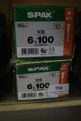 *2x Spax T30 6x100 Screws 100pk