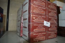 *30x Wall Plugs 7mm Brown 100pk