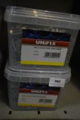 *2x 2.5kg of Unifix Galvanised Clout Nails 40x2.65mm
