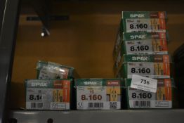 *7x Box of Spax Hi Force Screws 16pk (5x 8x160mm, 1x 8x140mm, and 1x 7.5x120mm)