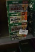 *4x Spax High Force T40 8x240 Screws 12pk