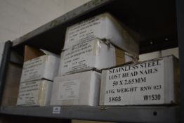 *6x S/S Ring Shank Nails 5kg