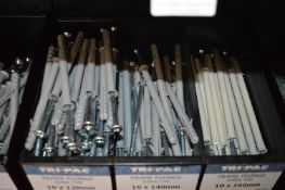 *Assorted Frame Fixings 10mm x 120-160mm (tubs not included)