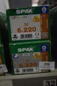 *2x Spax T30 6x220 Timber Screws 50pk