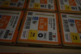 *10x Heco-Topix-Posi Zincs 4.5x70 Screws 200pk