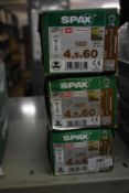 *3x Spax T20 4.5x60 Decking Screws 500pk
