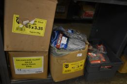 *Contents of Shelf to Include Assorted Galvanised Clout Nails