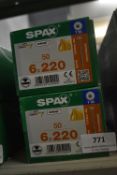 *2x Spax T30 6x220 Timber Screws 50pk