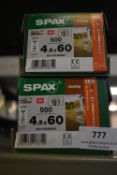 *2x Spax T20 4.5x60 Decking Screws 500pk