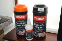 *Timco Heavy Duty Builders Wipes, Extra Tough Builders Wipes, and Sanitiser Barrier Cream