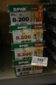 *4x Spax Hi Force T40 8x200 Screws 16pk