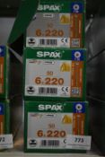 *3x Spax T30 6x220 Timber Screws 50pk