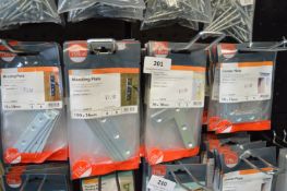 *~20x Assorted Packs of Timco Zinc Mending Plates, Corner Plates, and T-Plates