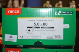 *Box of 1000 Timco Multipurpose Screws 5 x 80