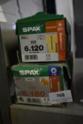 *2x Spax T30 Screws 100pk (1x 6x180, and 1x 6x120)