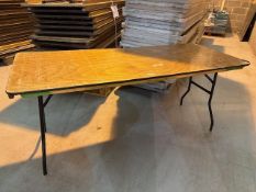 *10 x 6ft x2ft 6in Wooden Trestle Tables with Fold up Legs