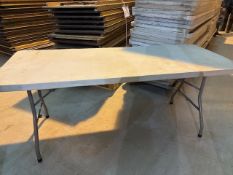 *10 x 6ft x 2ft 6in Blow Moulded Trestle Tables with Fold up Legs