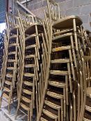 *62 Gold Effect Cheltenham Stacking Chairs New