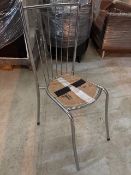 *50 x Stacking Stainless Steel Bistro Chairs
