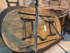 *7 X 8ft x 4ft Oval Banqueting Tables with Fold up Legs