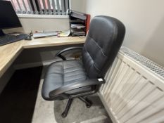 *Highback Executive Swivel Chair in Black Faux Leather