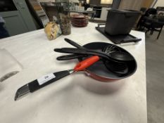 *Nonstick Frying Pan with Utensils