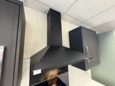 *Matt Black Extraction Chimney Hood CHIM70BKPF