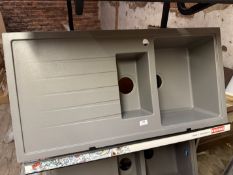 *Franke Bowl and a Half Grey Acrylic Sink with Pre-Drilled Lefthand Drainer