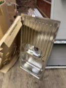 *Stainless Steel Inset 1000x500mm Bowl and a Half Sink