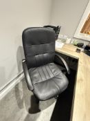 *Highback Executive Swivel Chair in Black Faux Leather