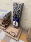 *Habitat 6ft Per-Lit Christmas Tree, and Cardboard Boxes