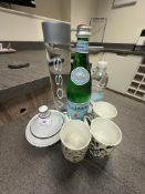 *Miniature Tureen, Three China Teacups, etc.