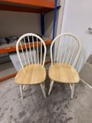 *Pair of Cream & Beech Spindleback Chairs