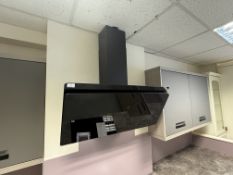 *Contemporary Style 900mm Black Glass Extraction Canopy ICON90H