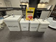 *Tea, Coffee, and Sugar Canisters, and a Biscuit Barrel