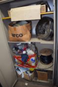 *Contents of Cabinet to Include Lights, Towing Cables, Fuses, etc.