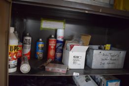 *Contents of Shelf to Include T-Cut Cutting Compound, 32a 3-phase Socket, Assorted Tools, etc.